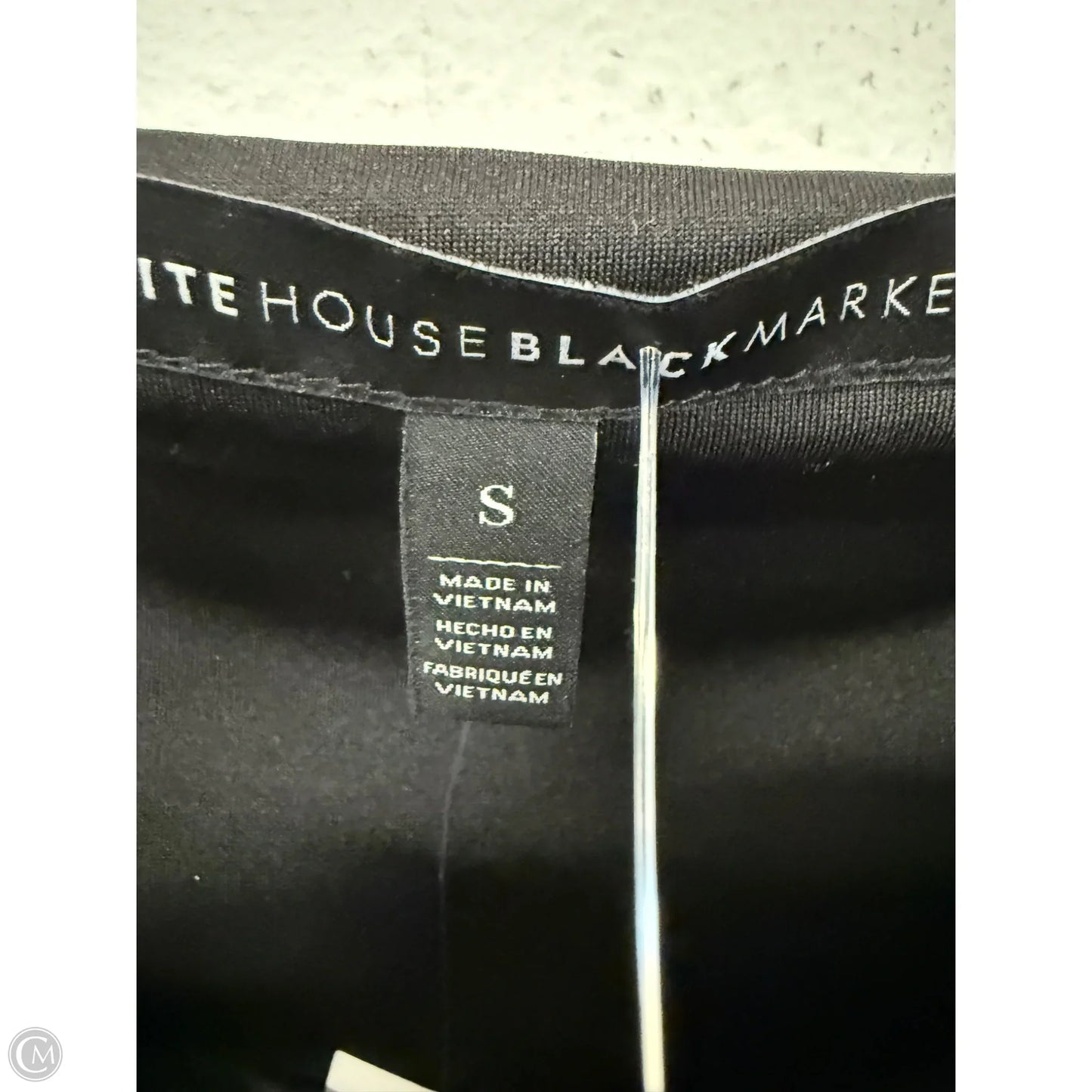 Top Short Sleeve By White House Black Market In Black, Size: S