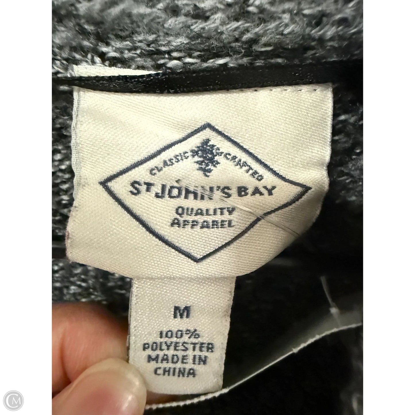 Sweater Cardigan By St Johns Bay In Grey, Size: M