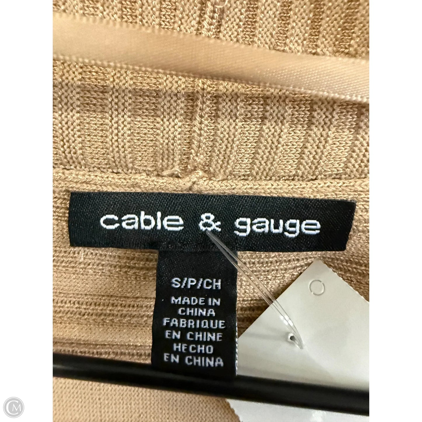 Cardigan By Cable And Gauge In Tan, Size: S