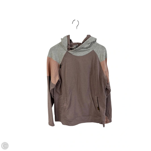 Sweatshirt Hoodie By Maurices In Grey & Purple, Size: L