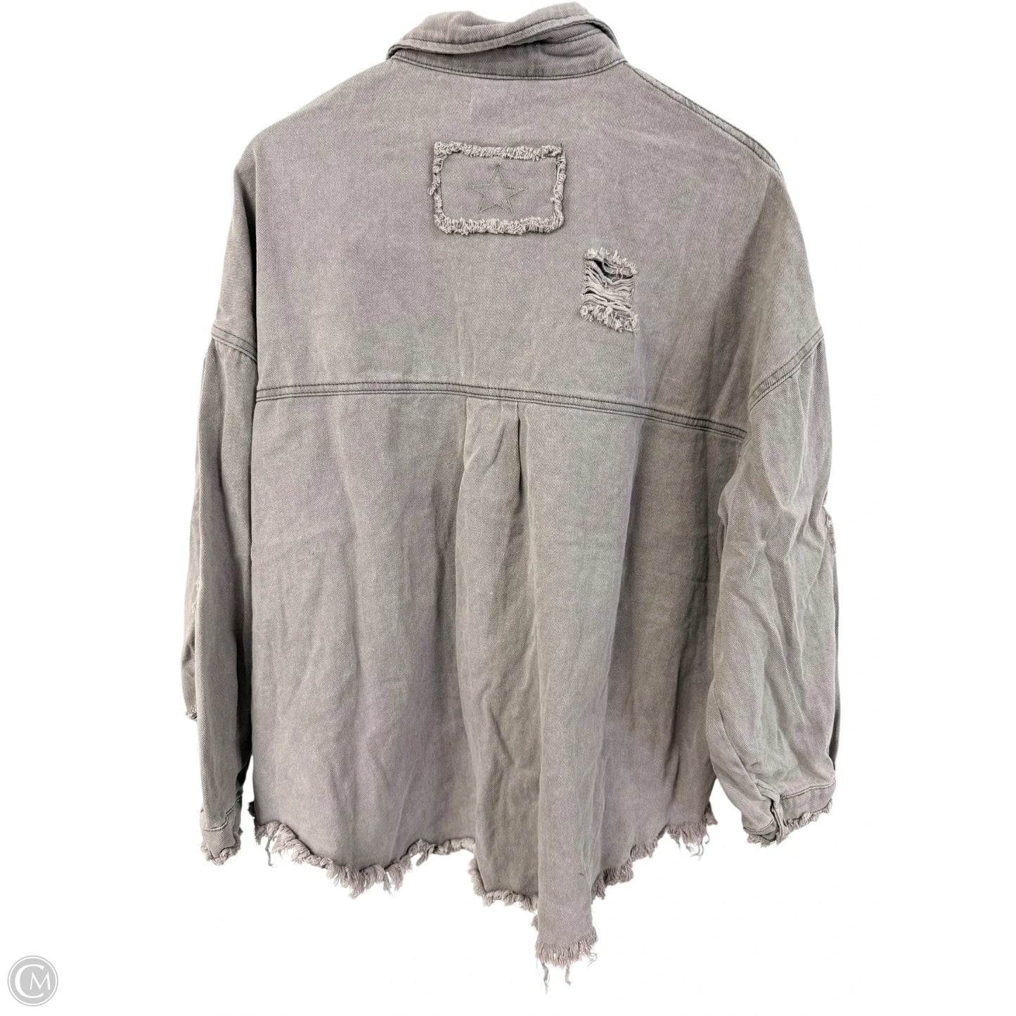 Jacket Denim By Pol In Purple, Size: L
