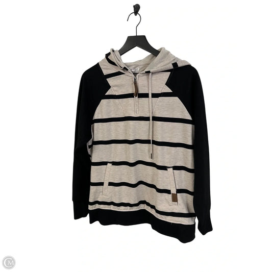 Sweatshirt Hoodie By Maurices In Black & Grey, Size: L