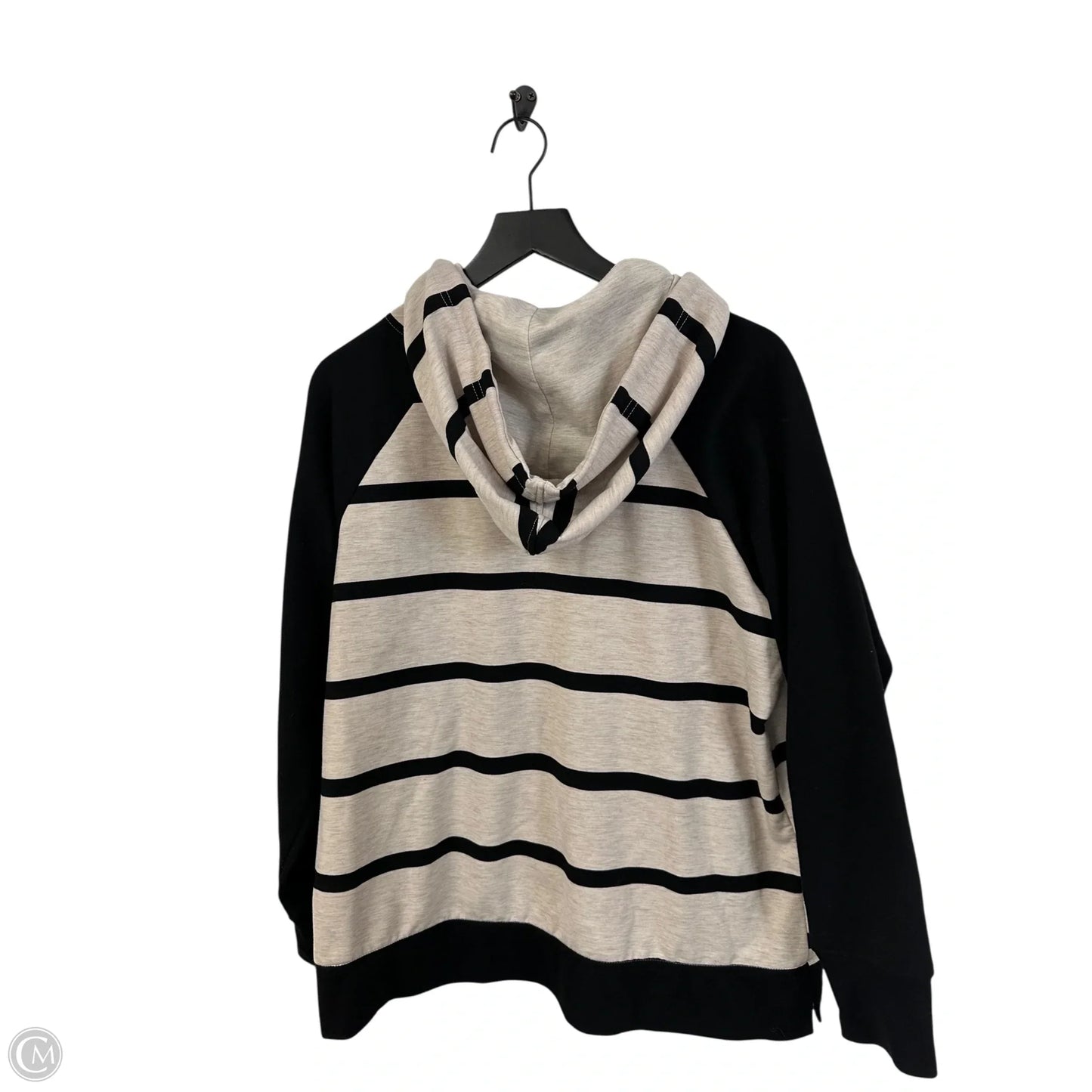 Sweatshirt Hoodie By Maurices In Black & Grey, Size: L