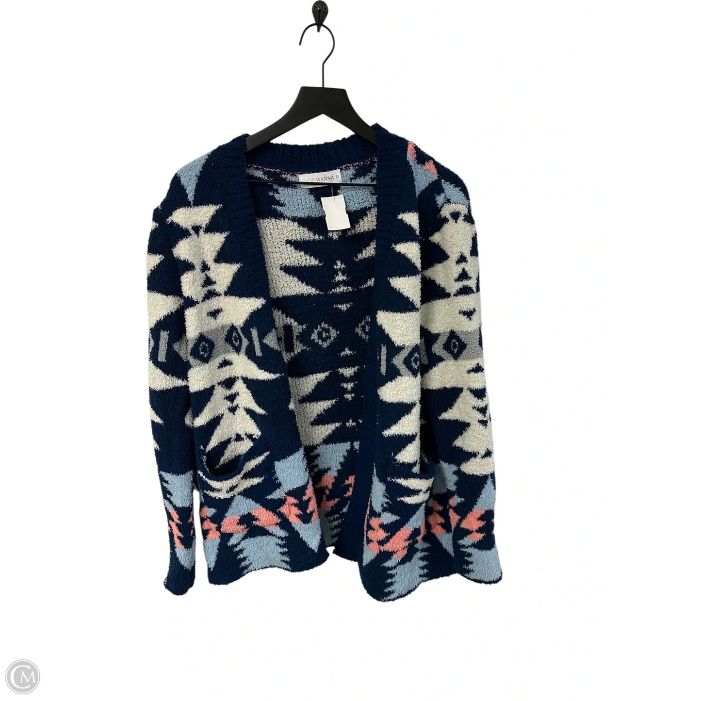 Sweater Cardigan By Clothes Mentor In Multi-colored, Size: M