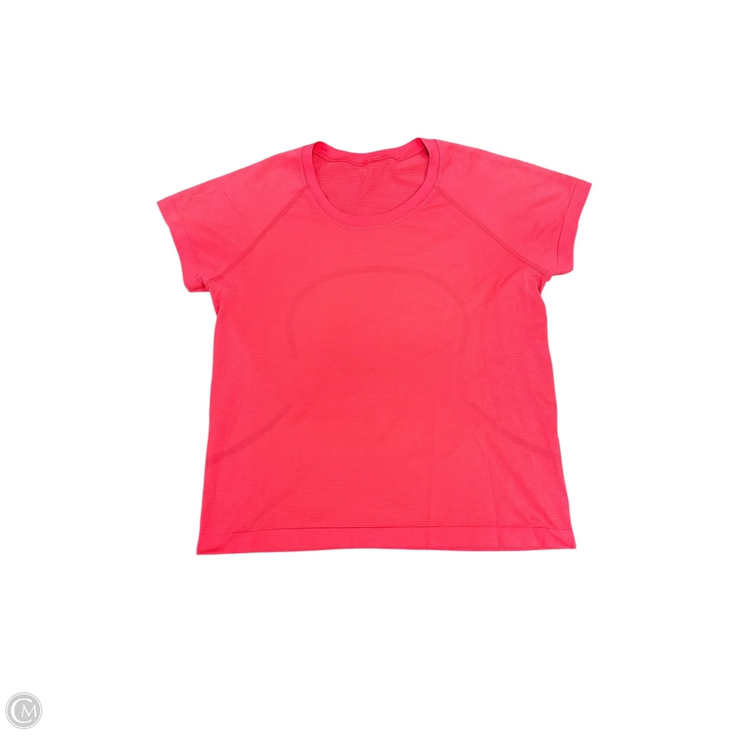 Athletic Top Short Sleeve By Lululemon In Coral, Size: 10