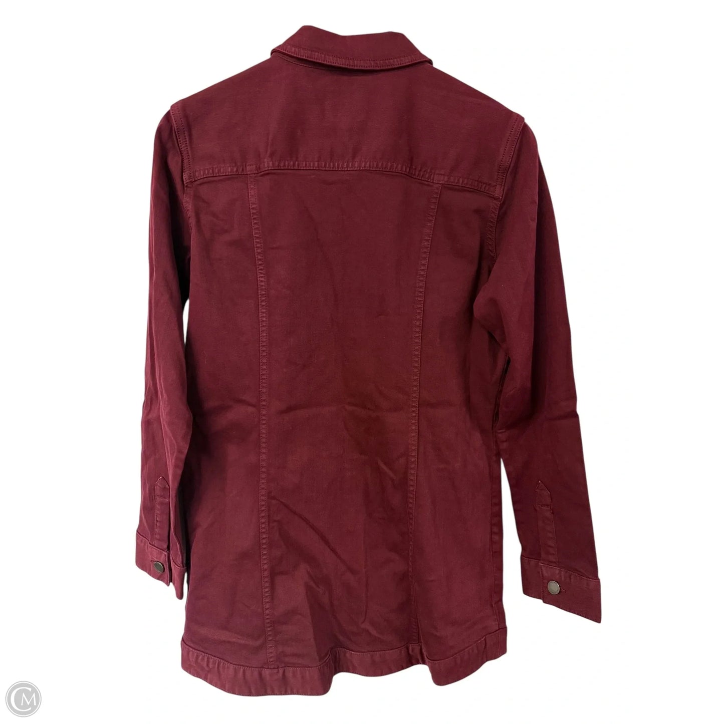 Jacket Denim By Liverpool In Maroon, Size: M