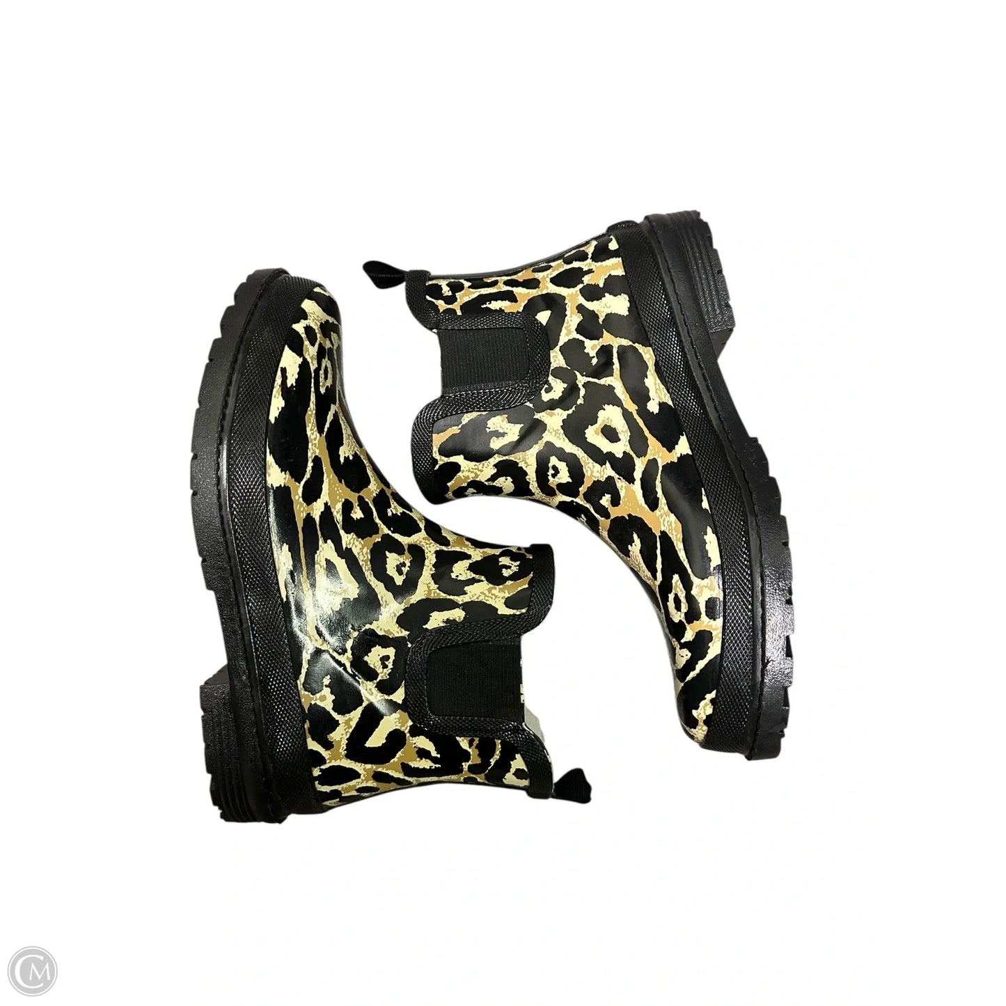 Boots Ankle Flats By Cme In Animal Print, Size: 8