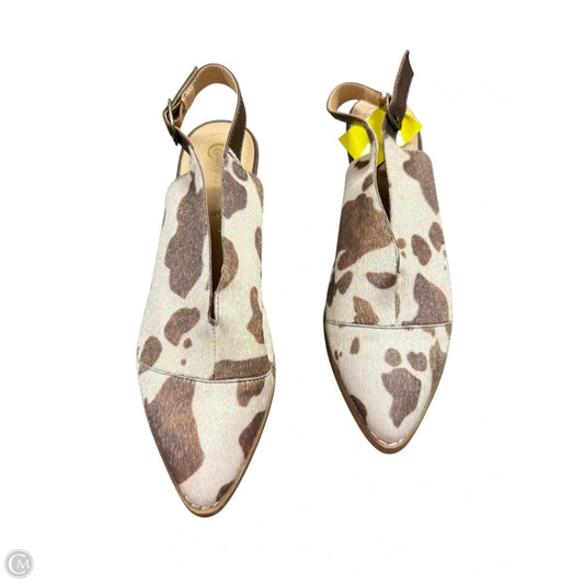 Shoes Heels Block By Clothes Mentor In Brown & White, Size: 9
