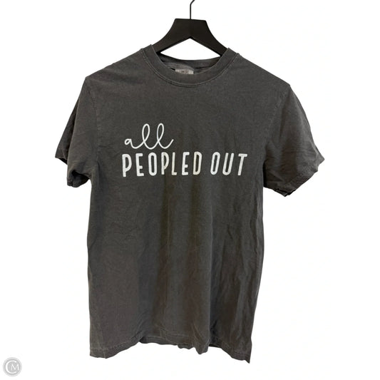 Top Short Sleeve By Comfort Colors In Grey, Size: S