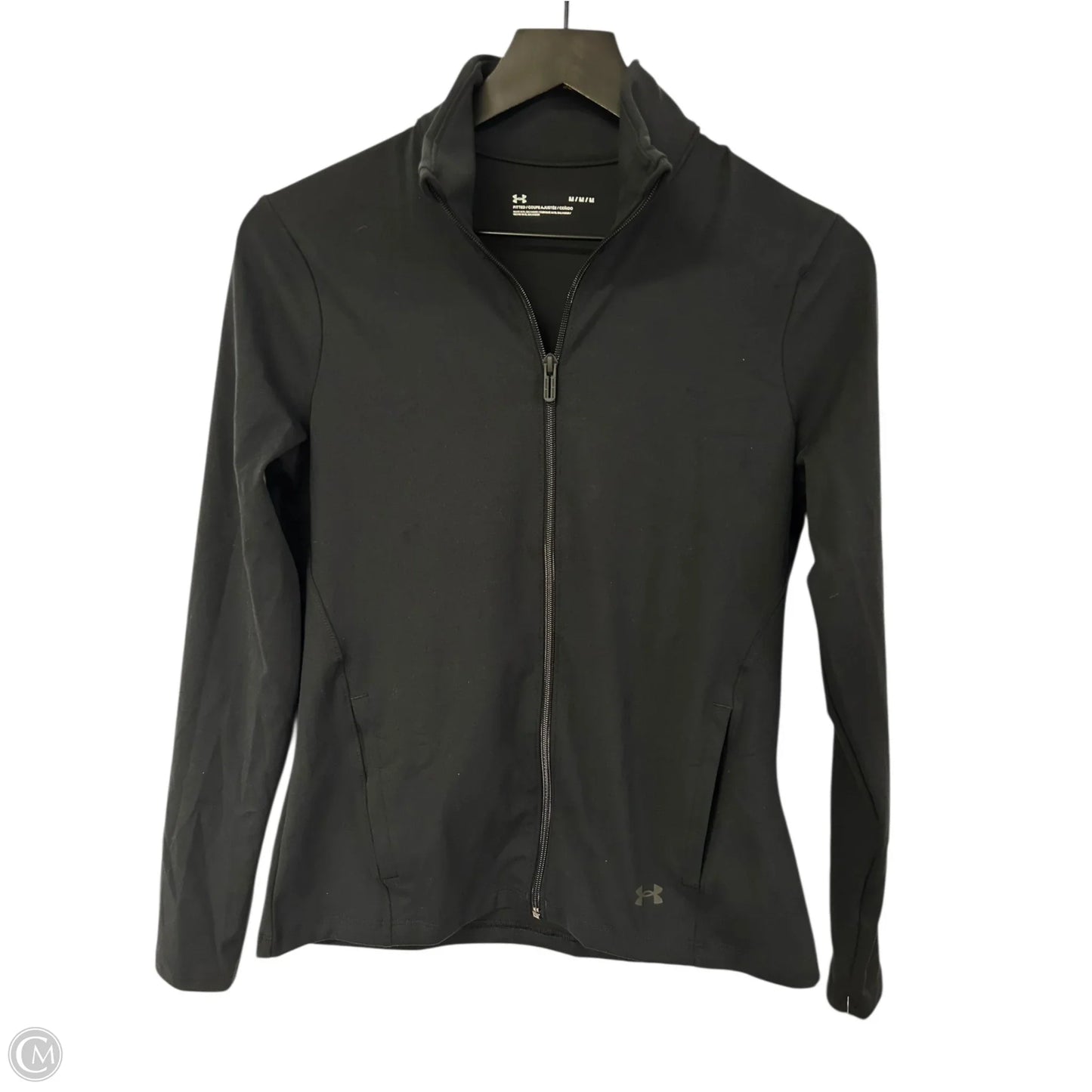 Athletic Jacket By Under Armour In Black, Size: M