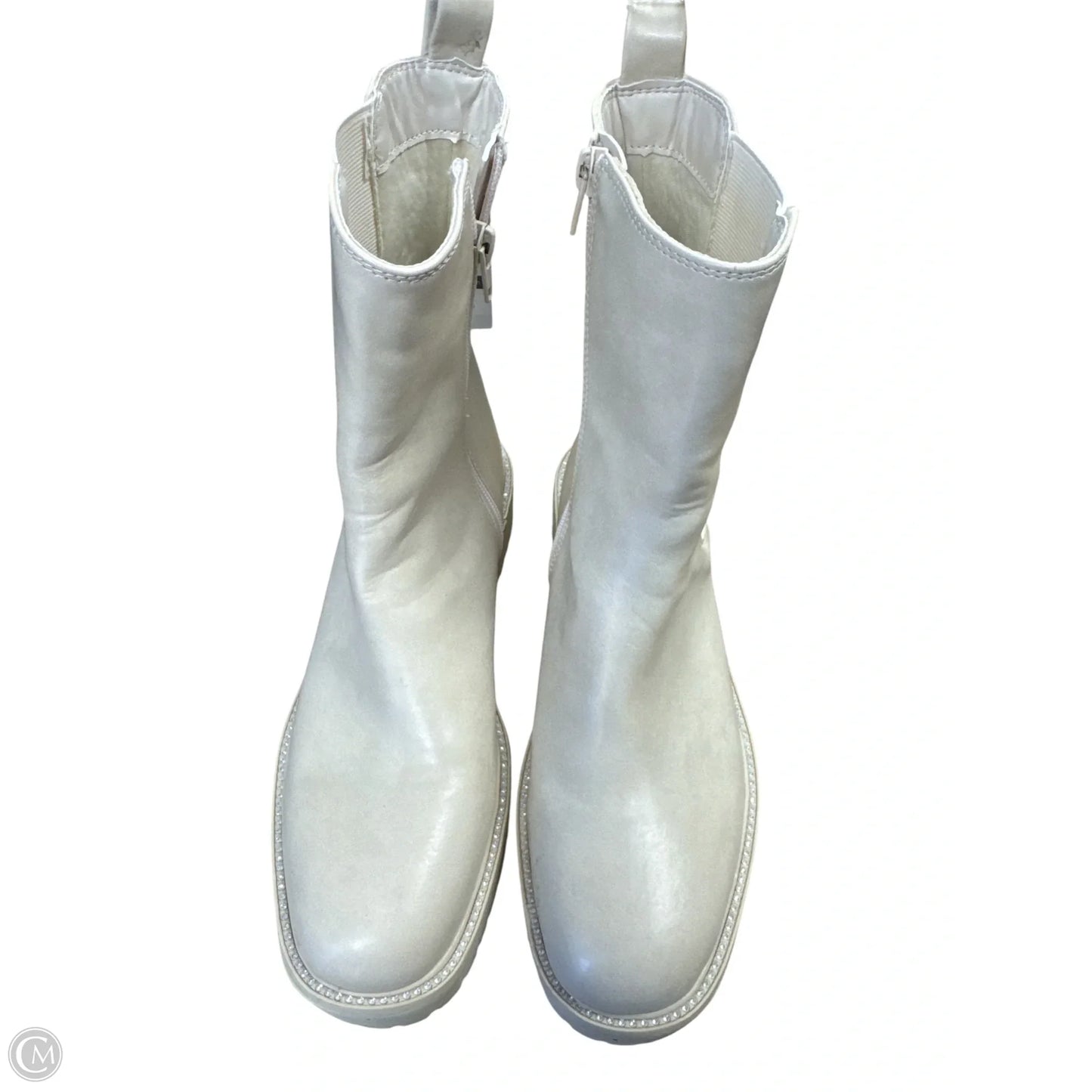Boots Ankle Flats By Time And Tru In Cream, Size: 9
