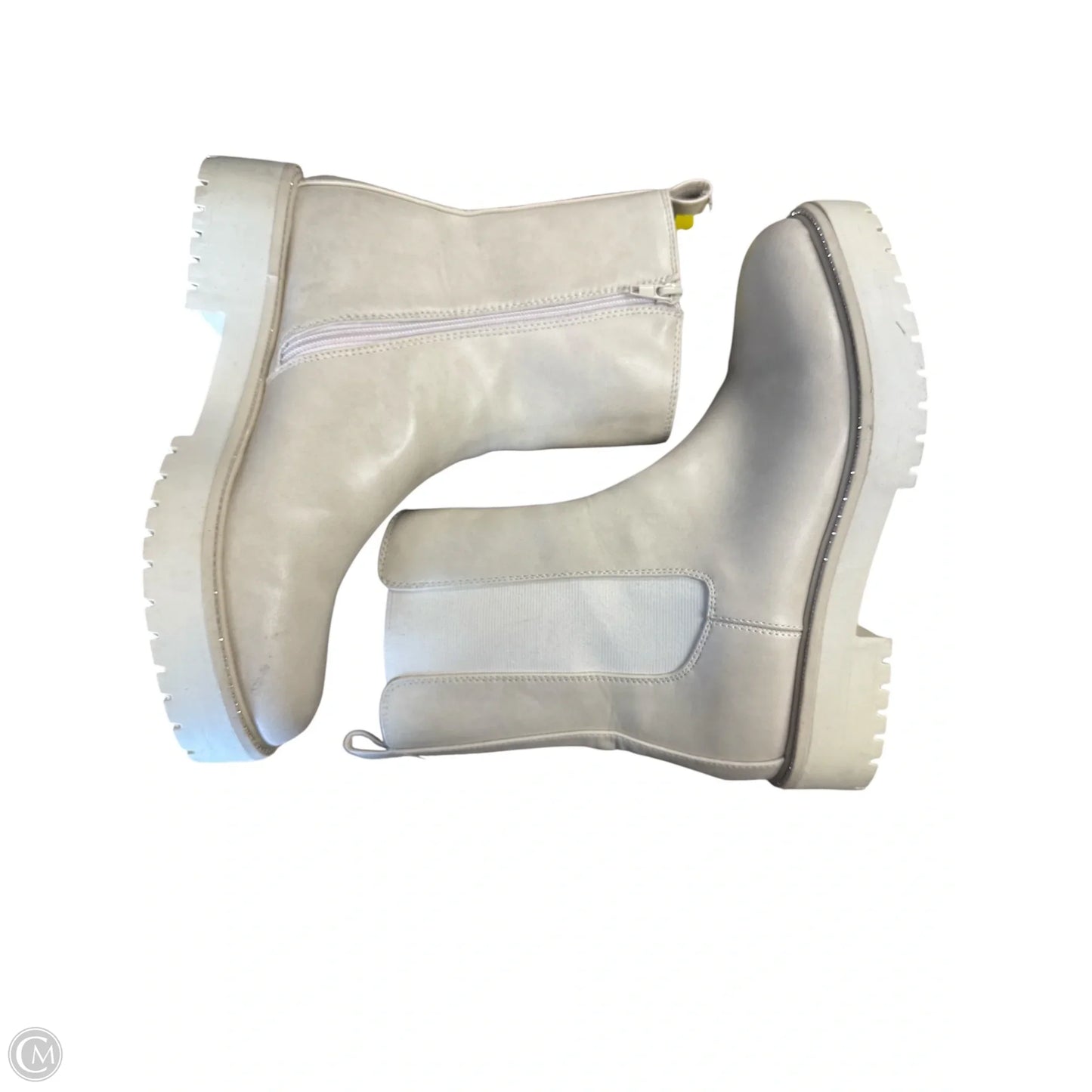 Boots Ankle Flats By Time And Tru In Cream, Size: 9