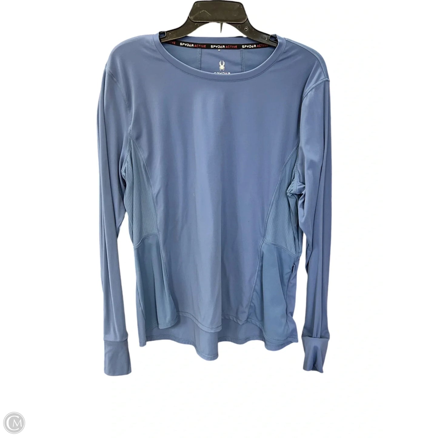 Athletic Top Long Sleeve Crewneck By Spyder In Blue, Size: Xxl