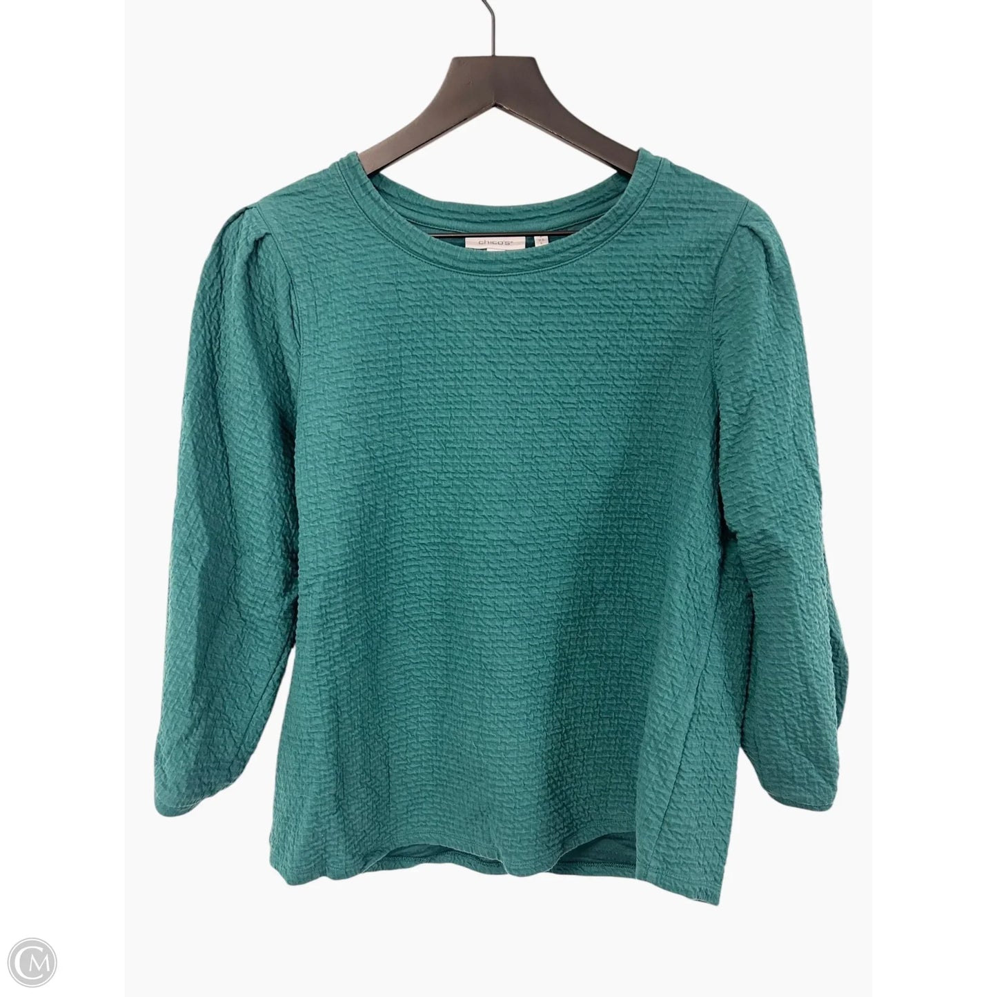 Top Long Sleeve By Chicos In Teal, Size: L