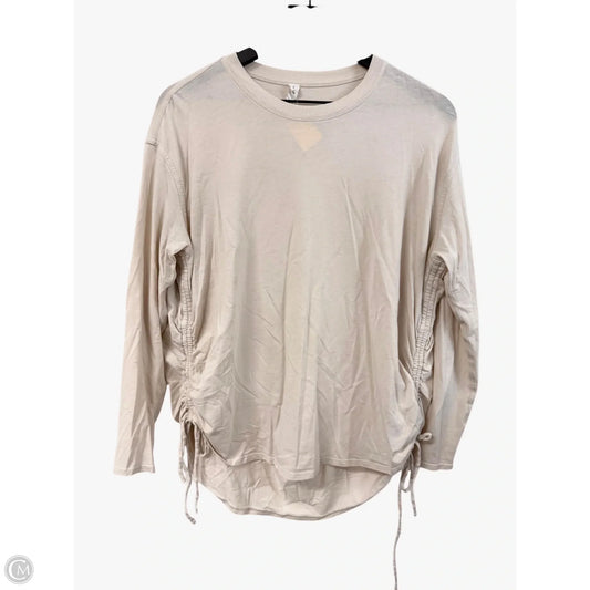 Athletic Top Long Sleeve Crewneck By Lululemon In Cream, Size: 6