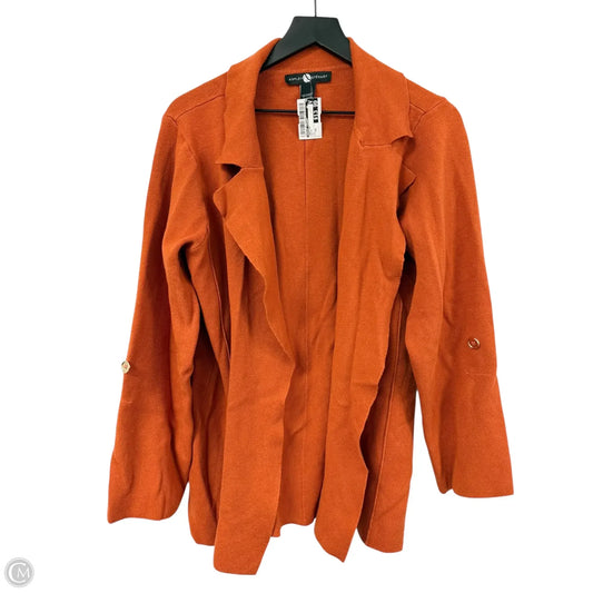 Cardigan By Ashley Stewart In Orange, Size: Xxl