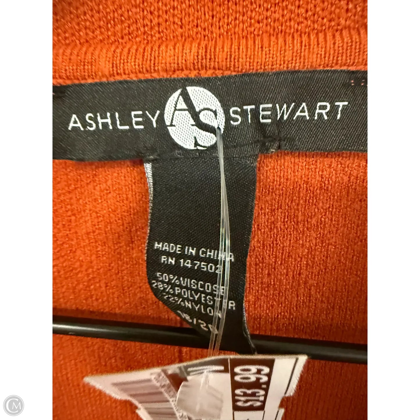 Cardigan By Ashley Stewart In Orange, Size: Xxl