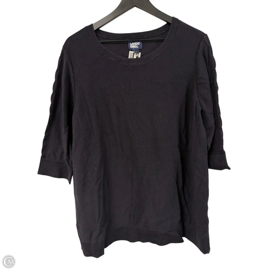 Top Long Sleeve By Lands End In Navy, Size: 2x