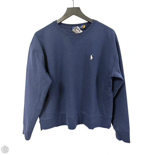 Sweatshirt Crewneck By Polo Ralph Lauren In Blue, Size: L
