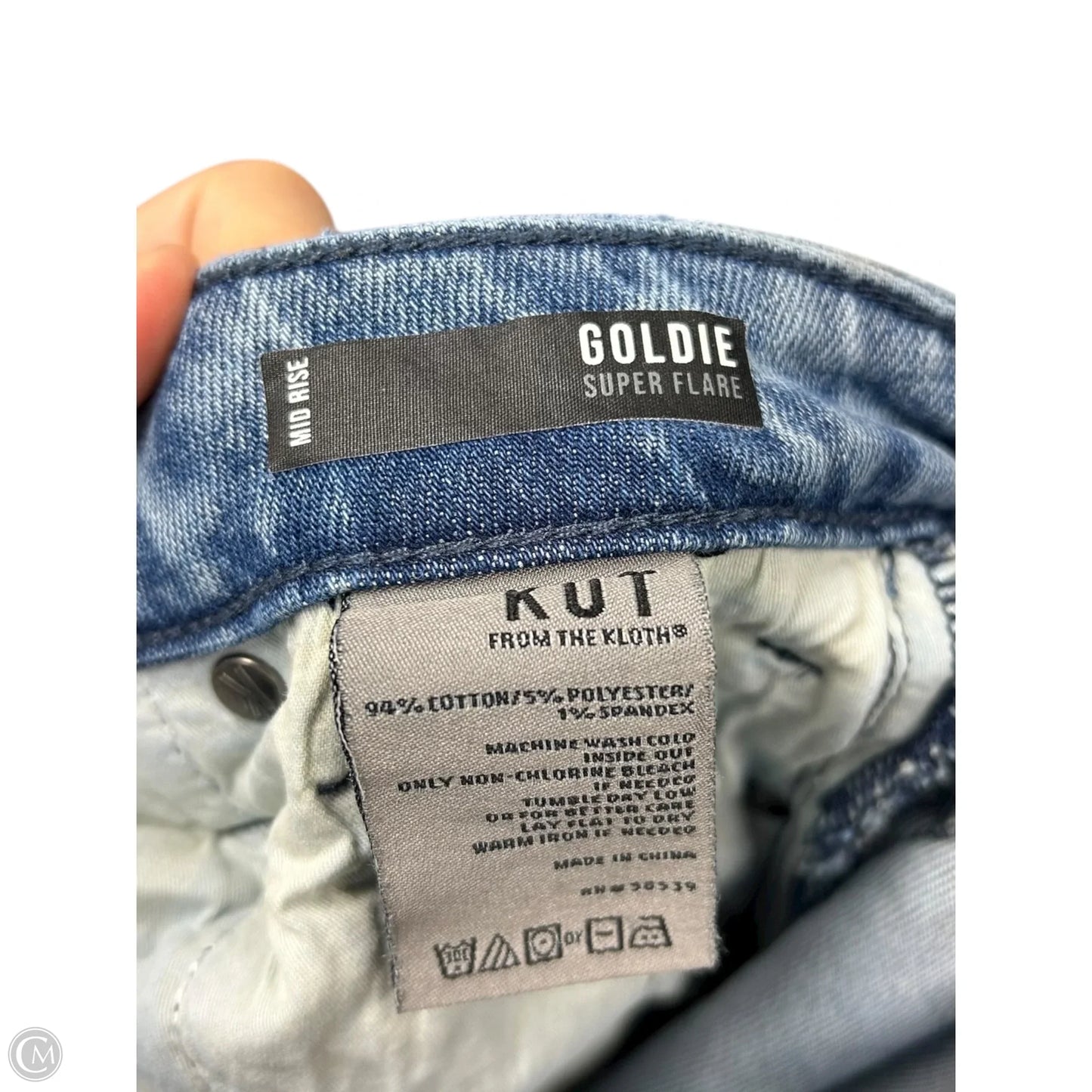 Jeans Wide Leg By Kut In Blue Denim, Size: 0