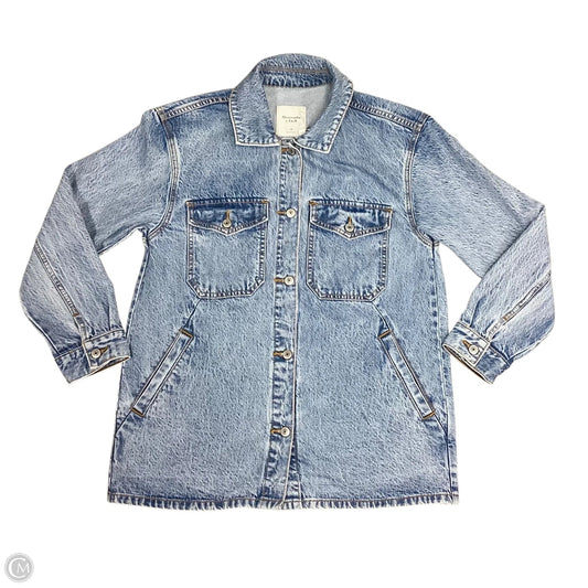 Jacket Denim By Abercrombie And Fitch In Blue Denim, Size: M