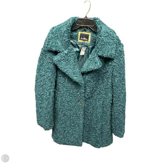 Coat Faux Fur & Sherpa By Sam Edelman In Teal, Size: Xl