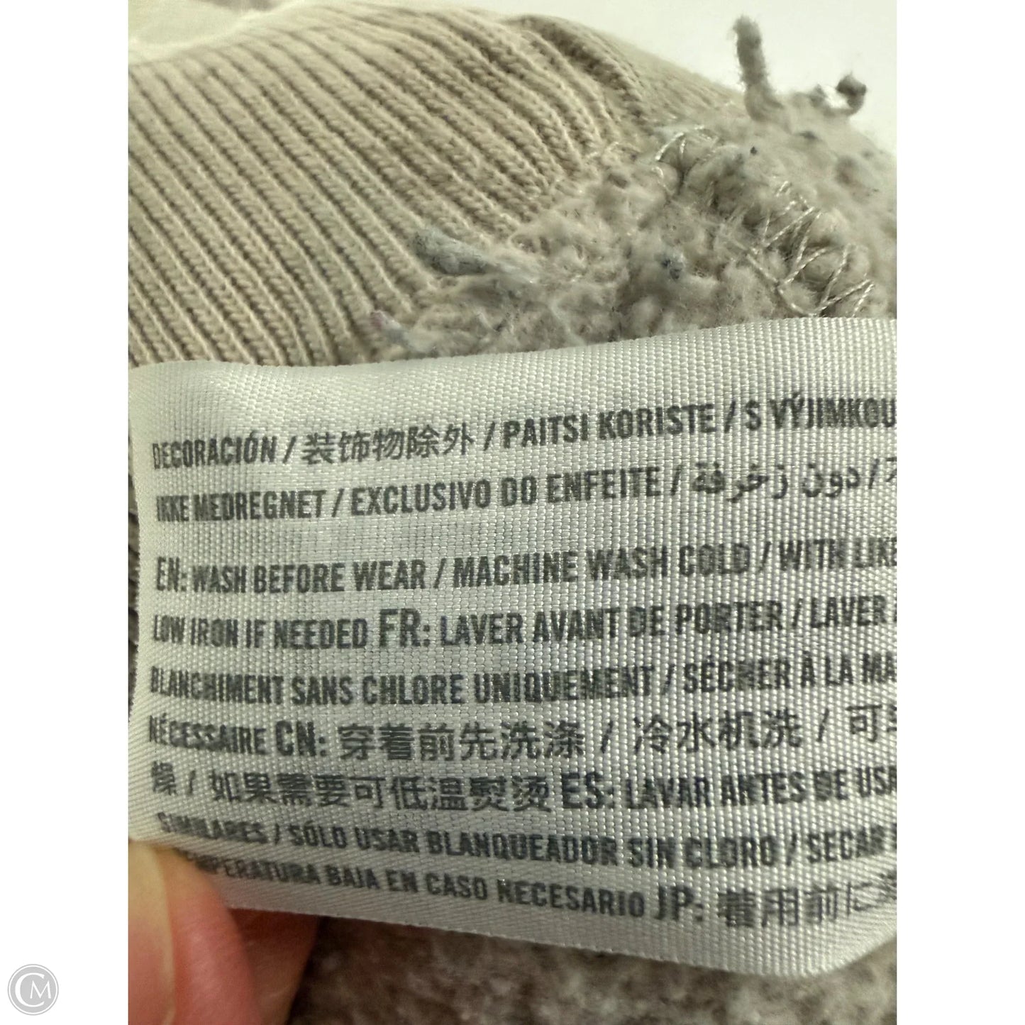 Sweatshirt Hoodie By Abercrombie And Fitch In Tan, Size: L