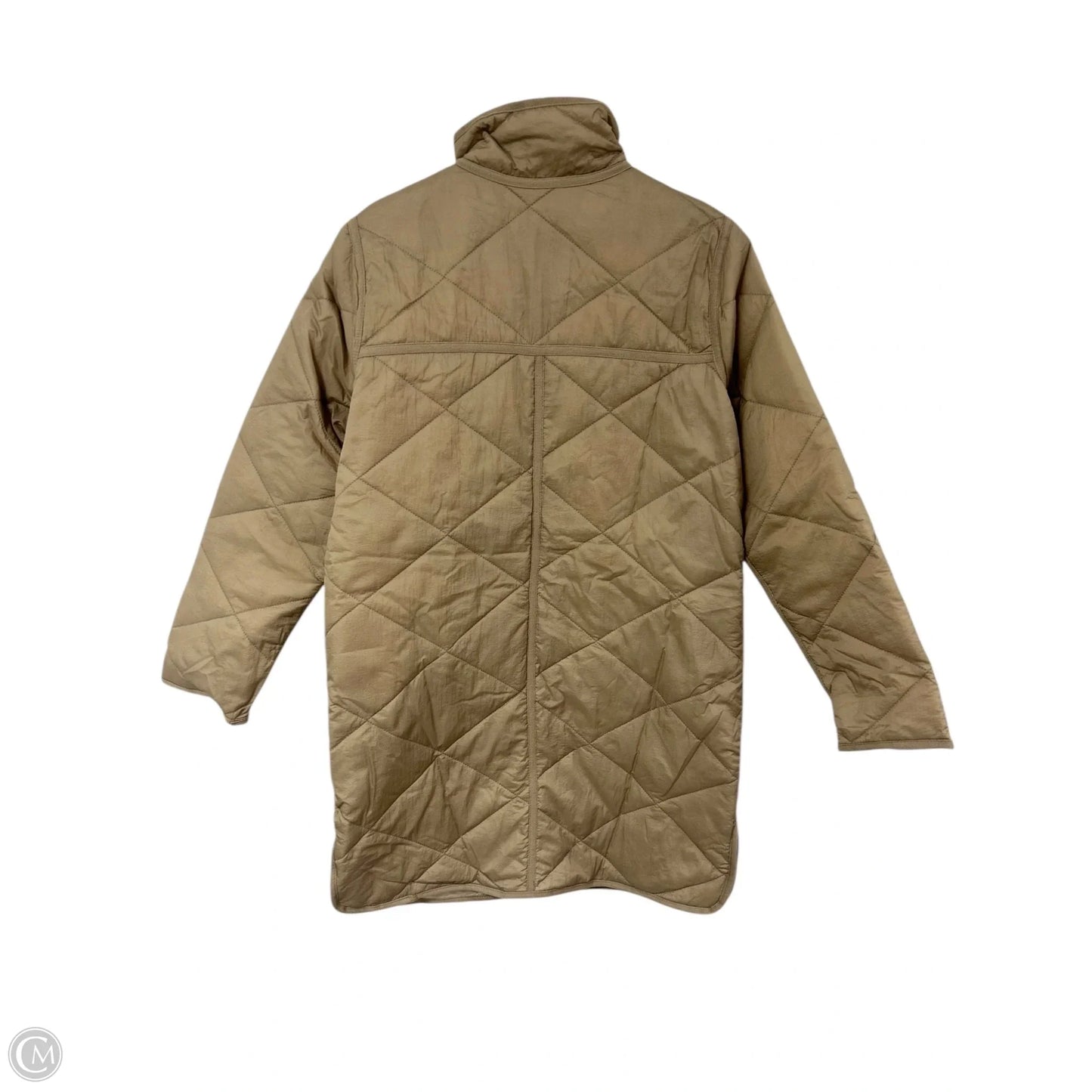 Jacket Puffer & Quilted By Thread And Supply In Cream & Tan, Size: L