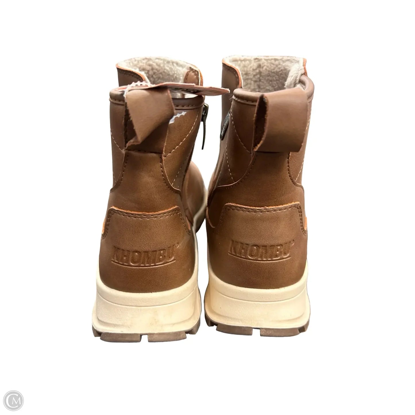 Boots Ankle Flats By Khombu In Brown, Size: 10