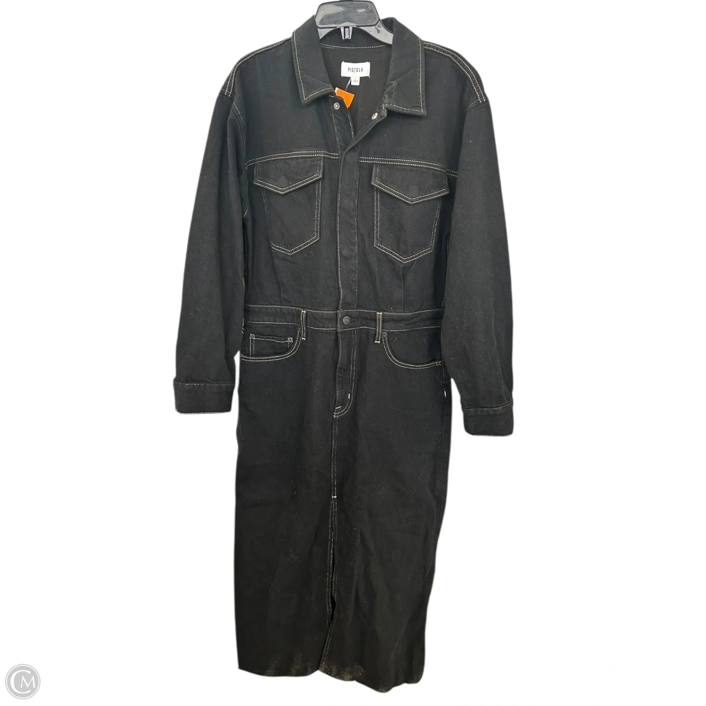 Dress Casual Maxi By Pistola In Black Denim, Size: L