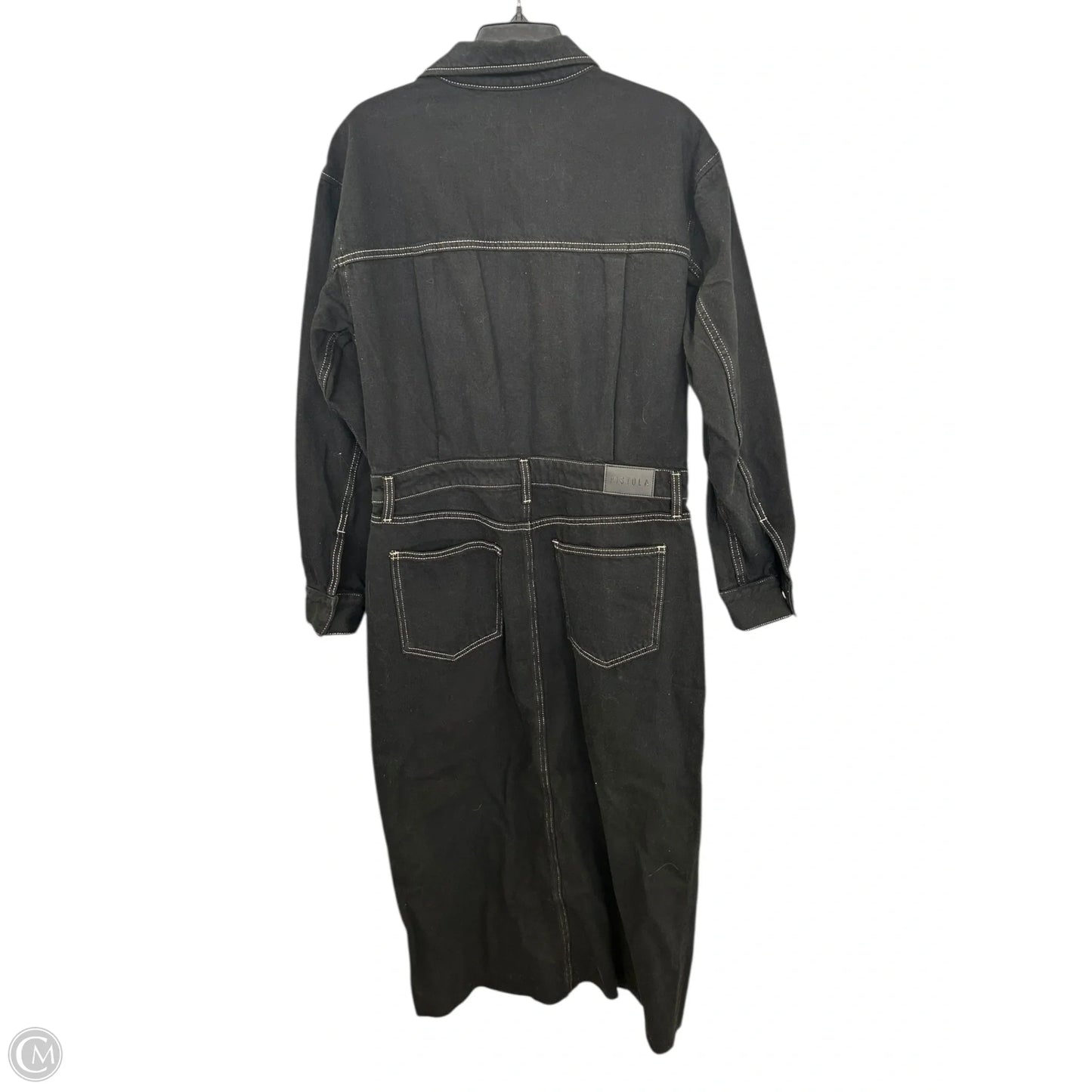 Dress Casual Maxi By Pistola In Black Denim, Size: L
