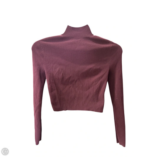 Athletic Top Long Sleeve Collar By Lululemon In Maroon, Size: S
