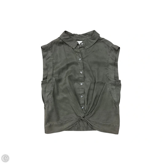 Blouse Short Sleeve By Evereve In Grey, Size: S