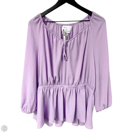 Top Long Sleeve By Lane Bryant In Purple, Size: 1x