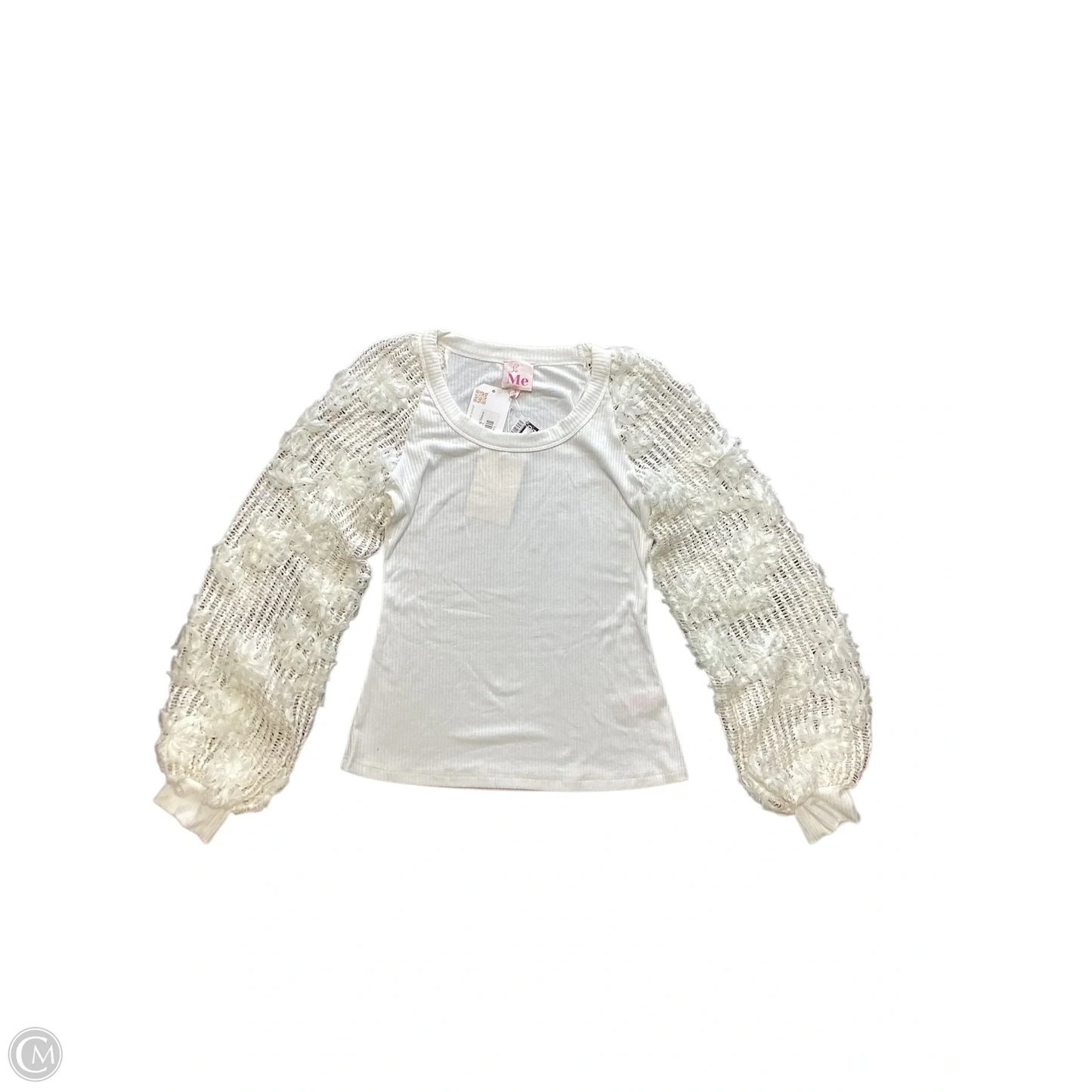 Top Long Sleeve By Cmc In White, Size: S