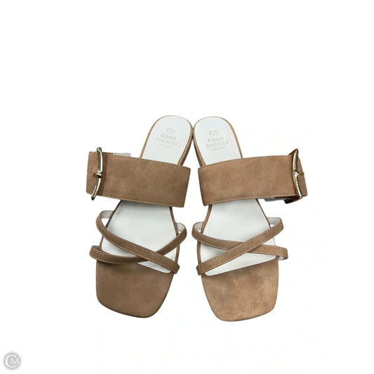 Sandals Flats By Oasis Society In Tan, Size: 9