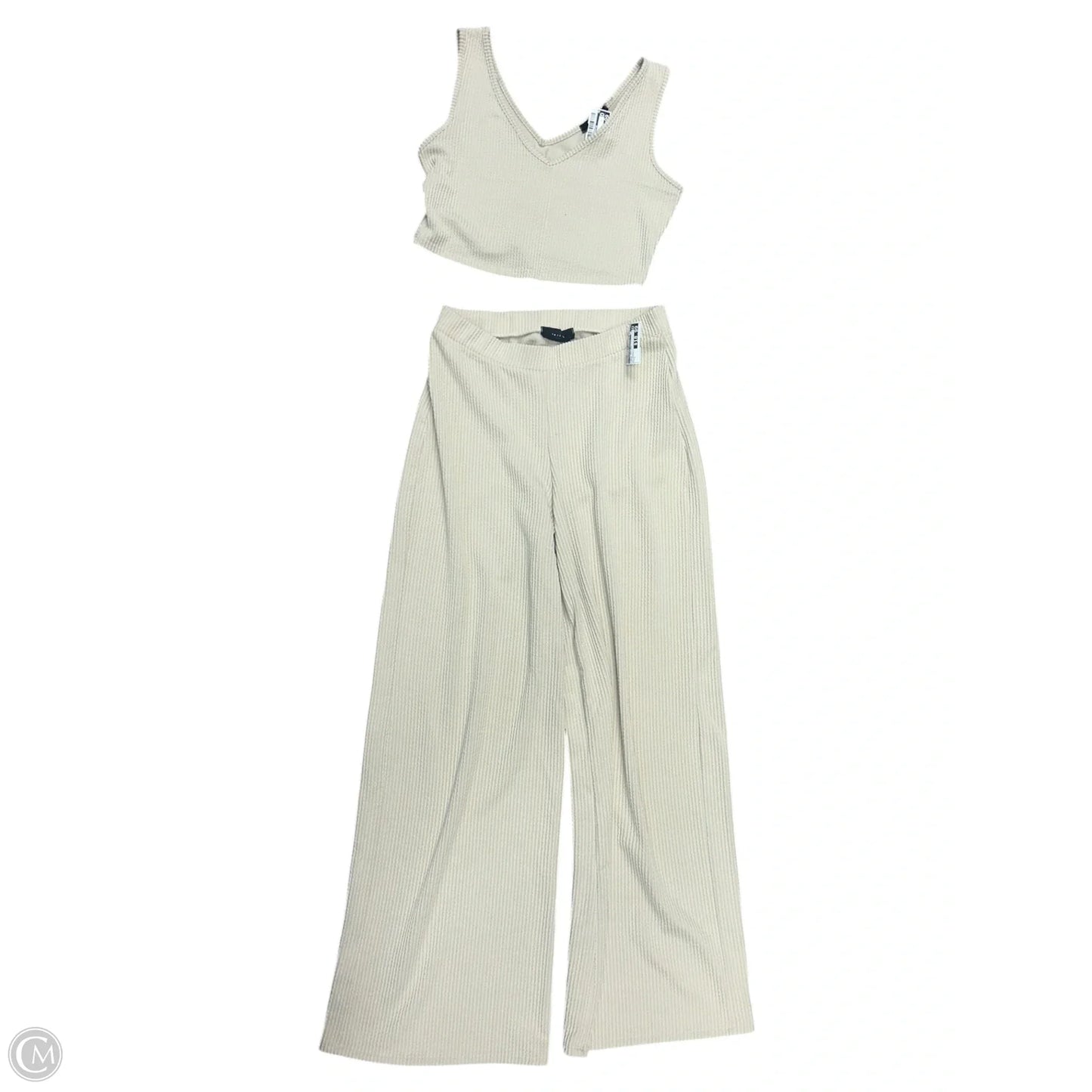 Pants Set 2pc By Clothes Mentor In Cream, Size: L