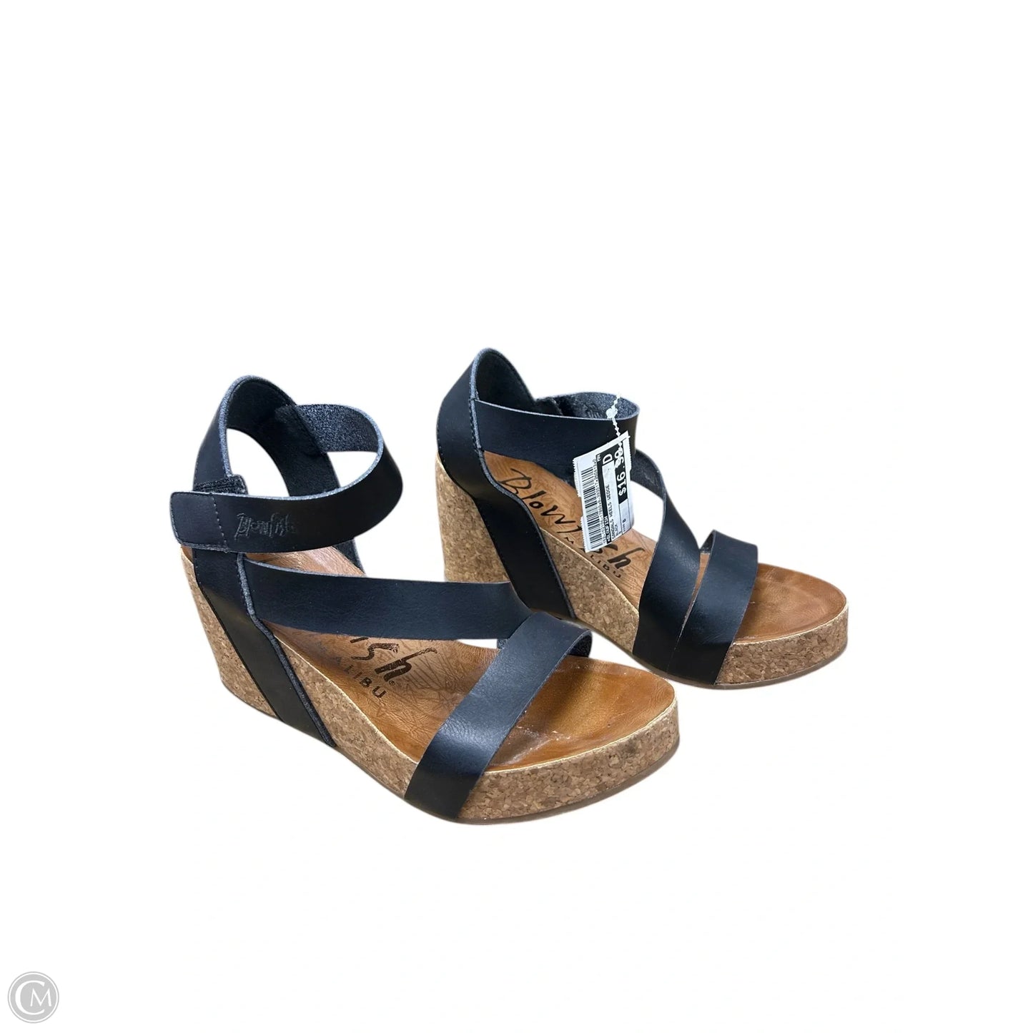 Sandals Heels Wedge By Blowfish In Black, Size: 8