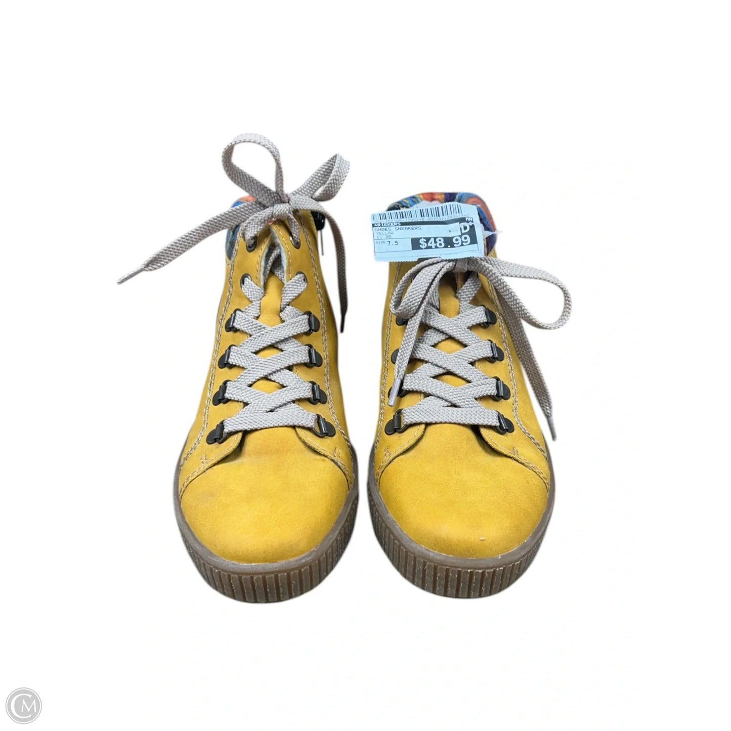 Shoes Sneakers By Riekers In Yellow, Size: 7.5
