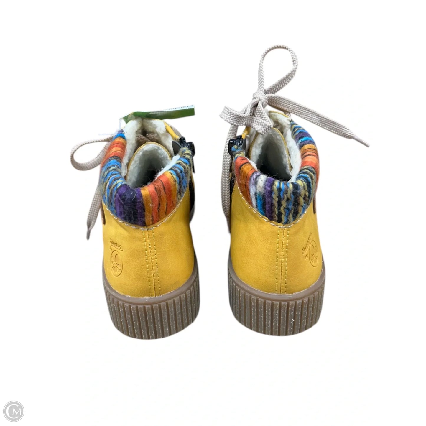 Shoes Sneakers By Riekers In Yellow, Size: 7.5