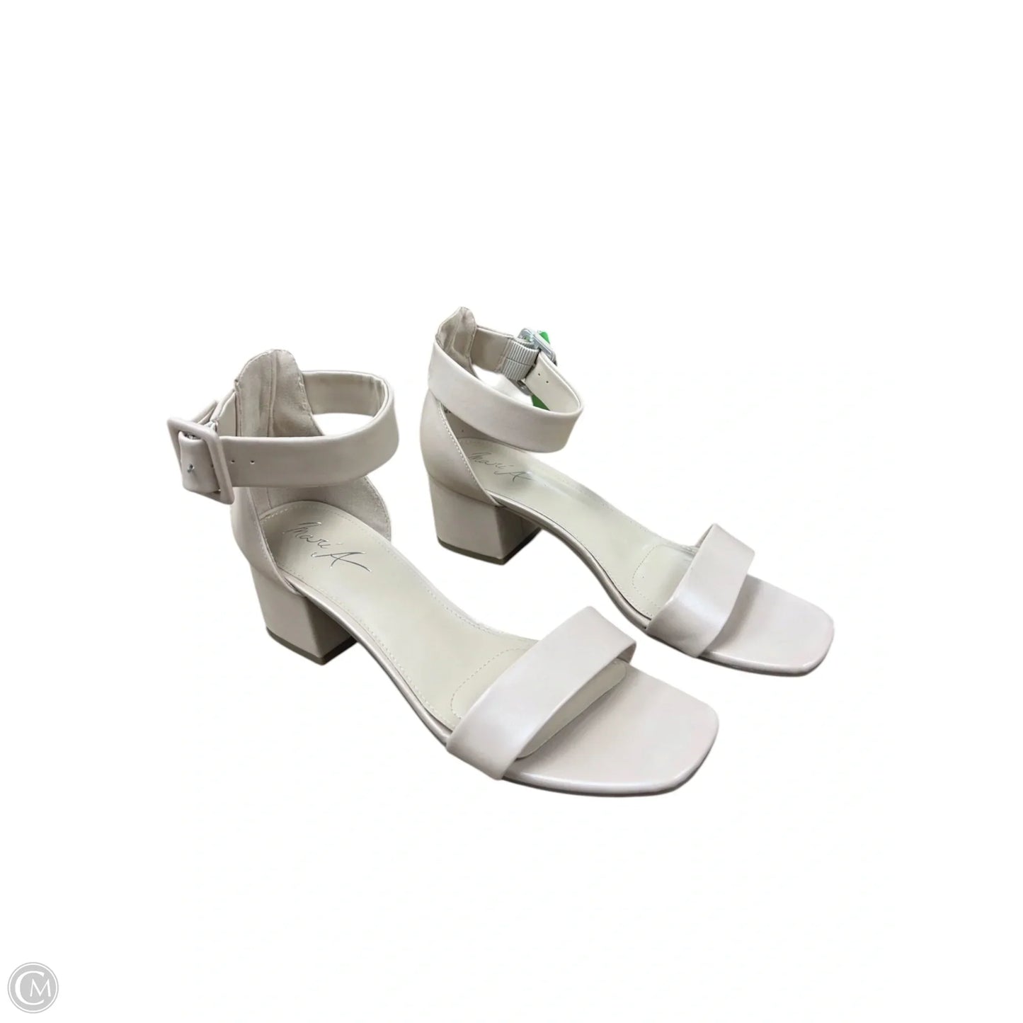 Sandals Heels Block By Clothes Mentor In Tan, Size: 8.5