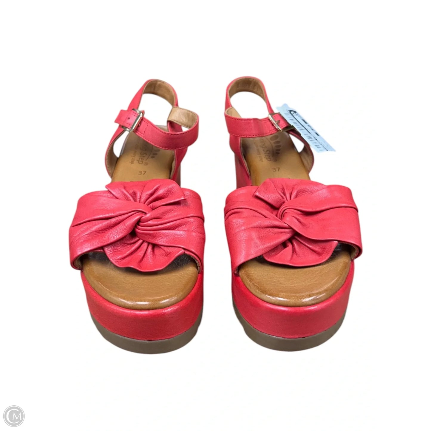 Sandals Heels Wedge By Spring Step In Red, Size: 6.5