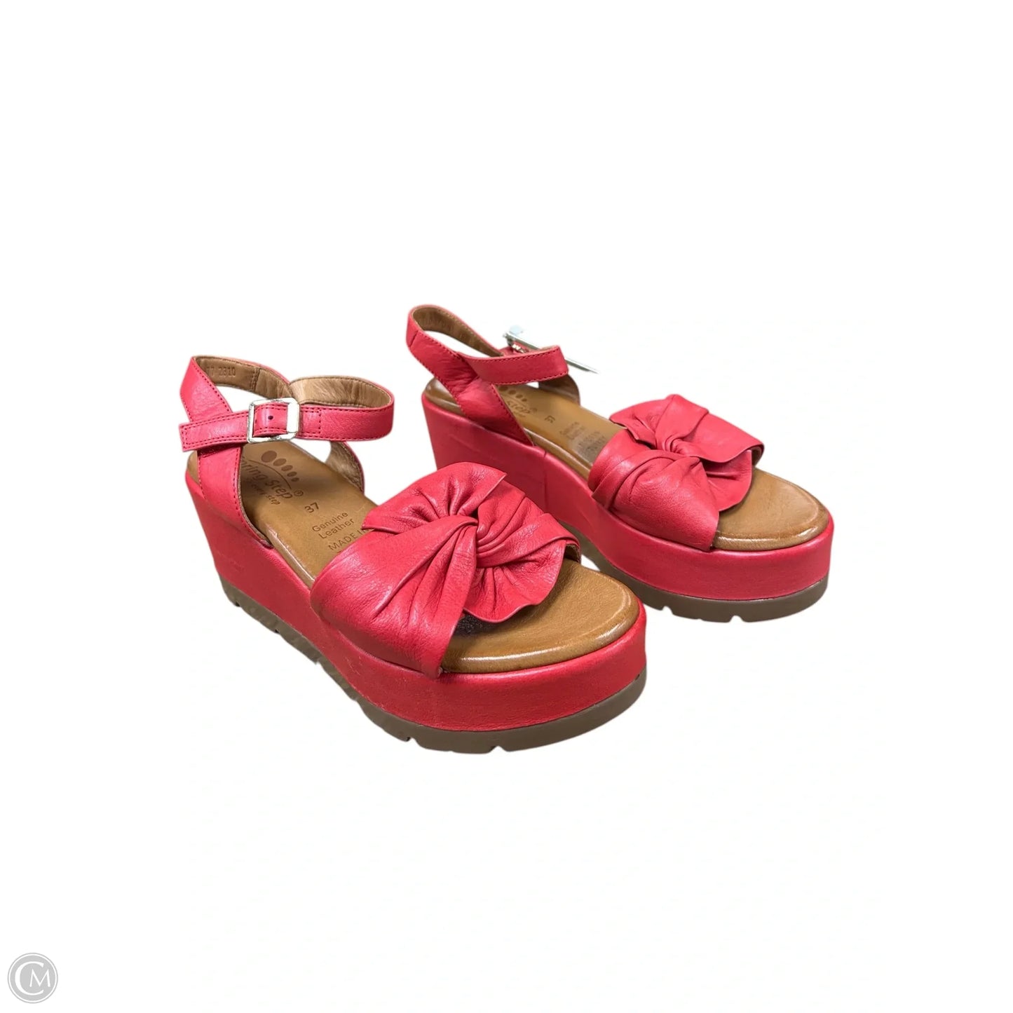 Sandals Heels Wedge By Spring Step In Red, Size: 6.5