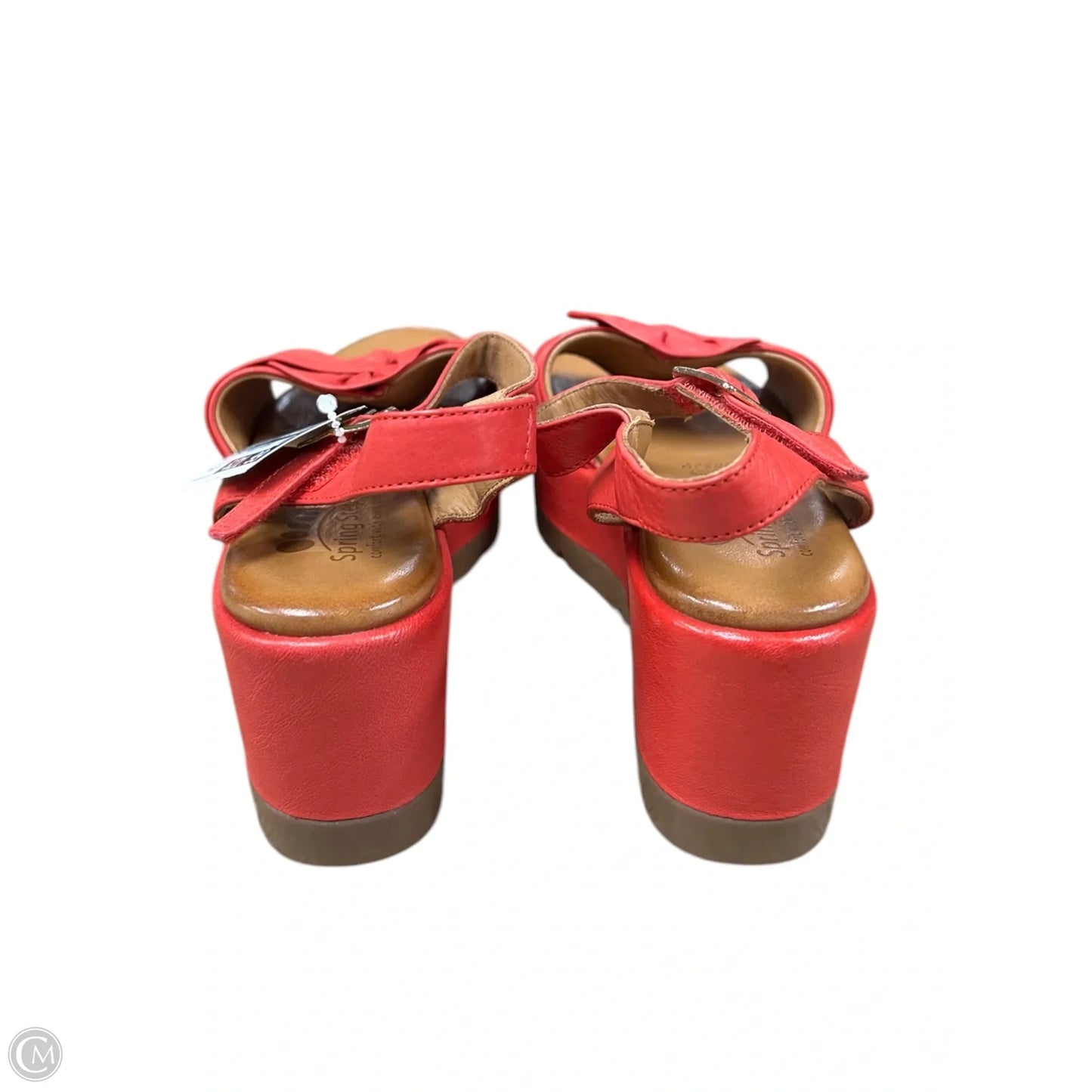 Sandals Heels Wedge By Spring Step In Red, Size: 6.5
