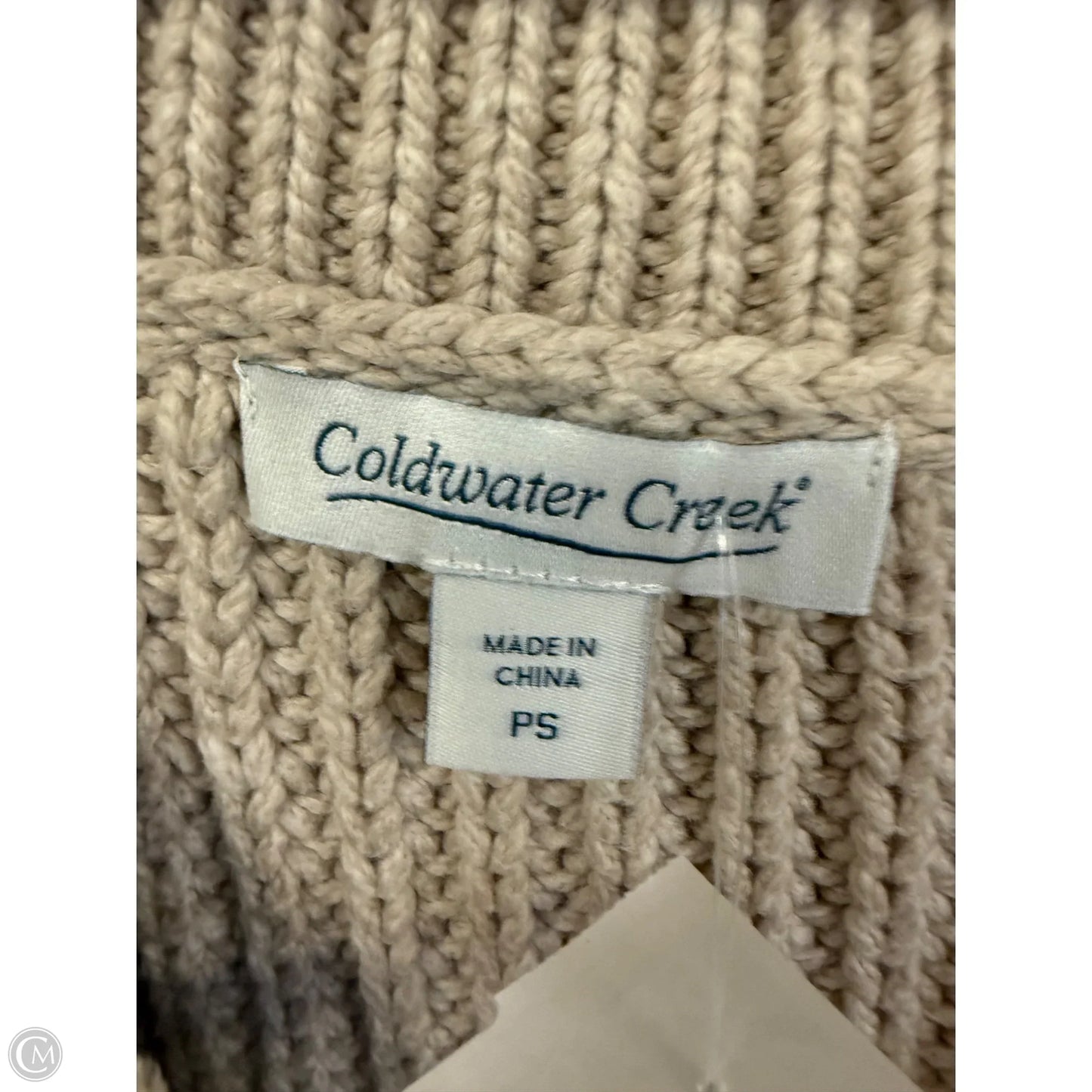 Vest Sweater By Coldwater Creek In Ivory, Size: Sp