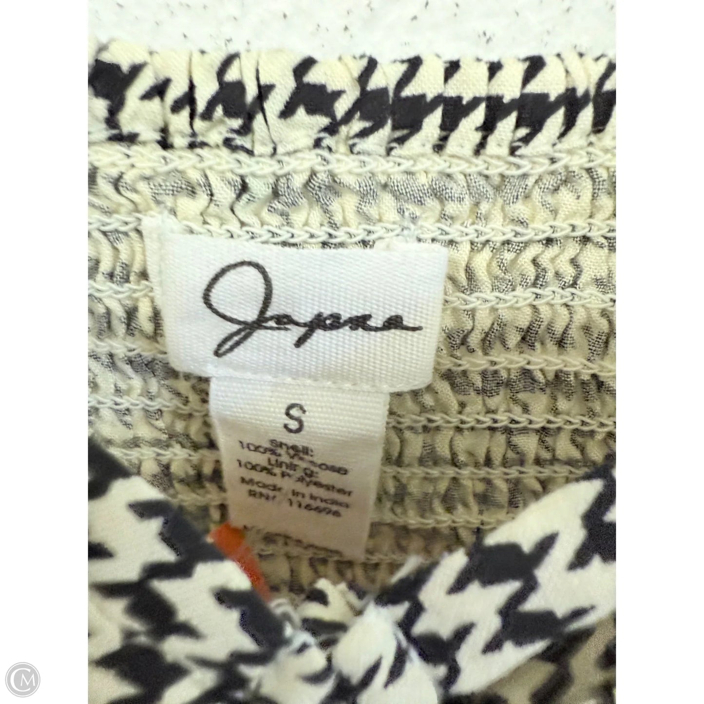 Top Long Sleeve By Japna In Black & White, Size: S