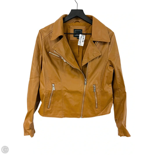 Jacket Moto By Cmf In Brown, Size: Xl