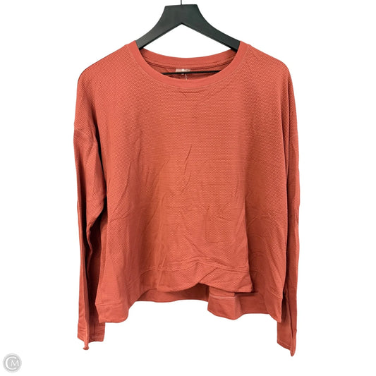 Athletic Top Long Sleeve Crewneck By Calia In Orange, Size: L