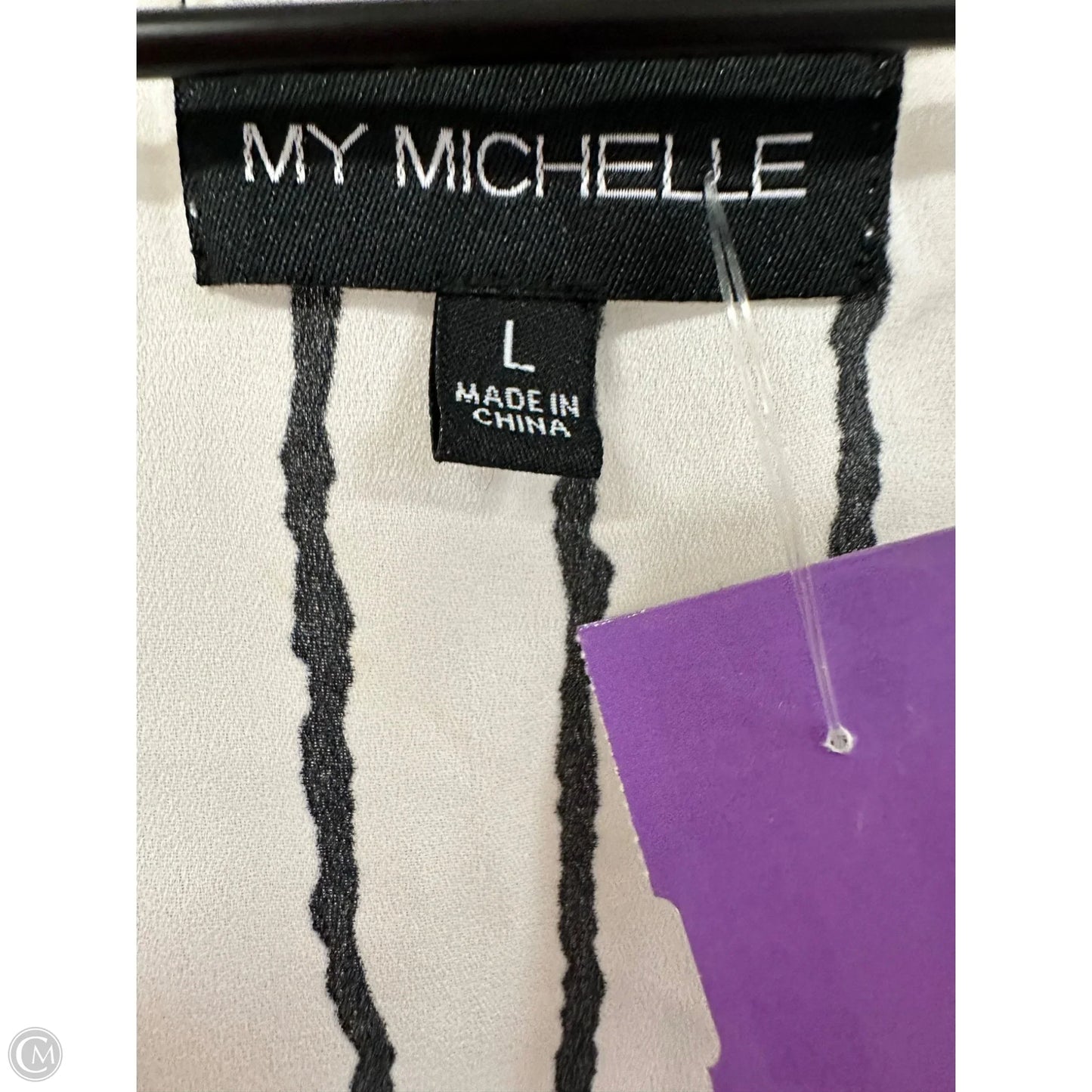 Top Short Sleeve By My Michelle In Black & White, Size: L