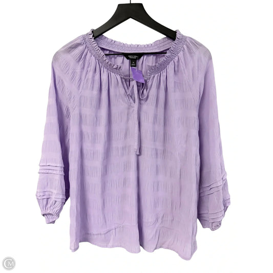 Top Long Sleeve By Simply Vera In Purple, Size: M